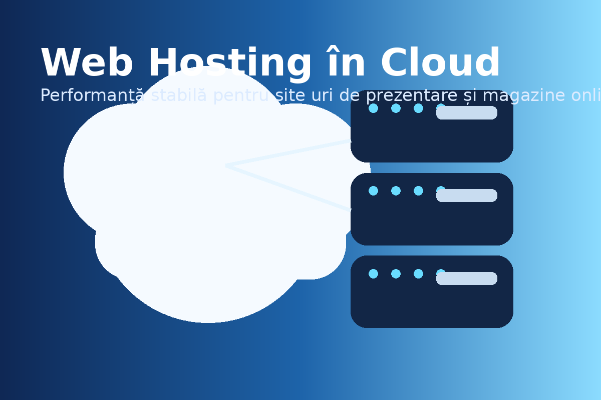 Cloud hosting pentru website uri de prezentare, bloguri și magazine online